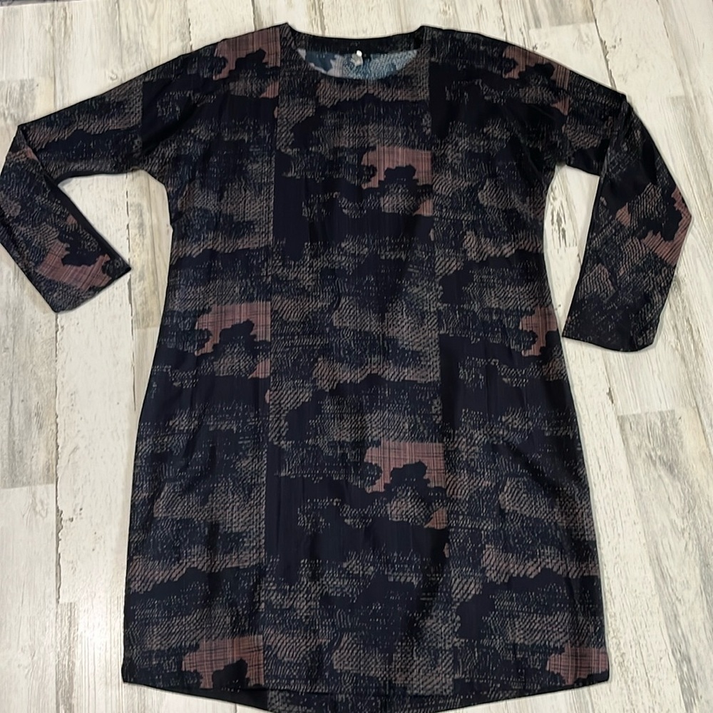 Elk Shanghai Print Silk Dress Size Small